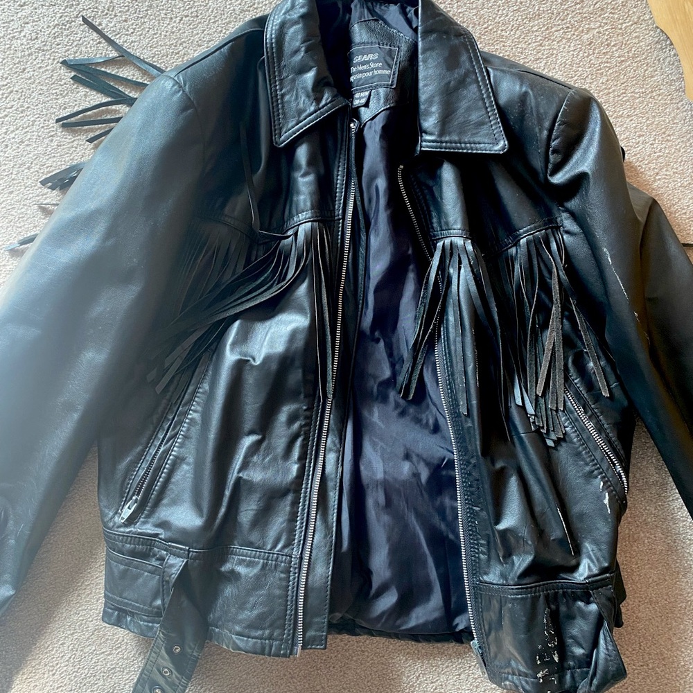 Vintage Sears Fringe Leather Jacket